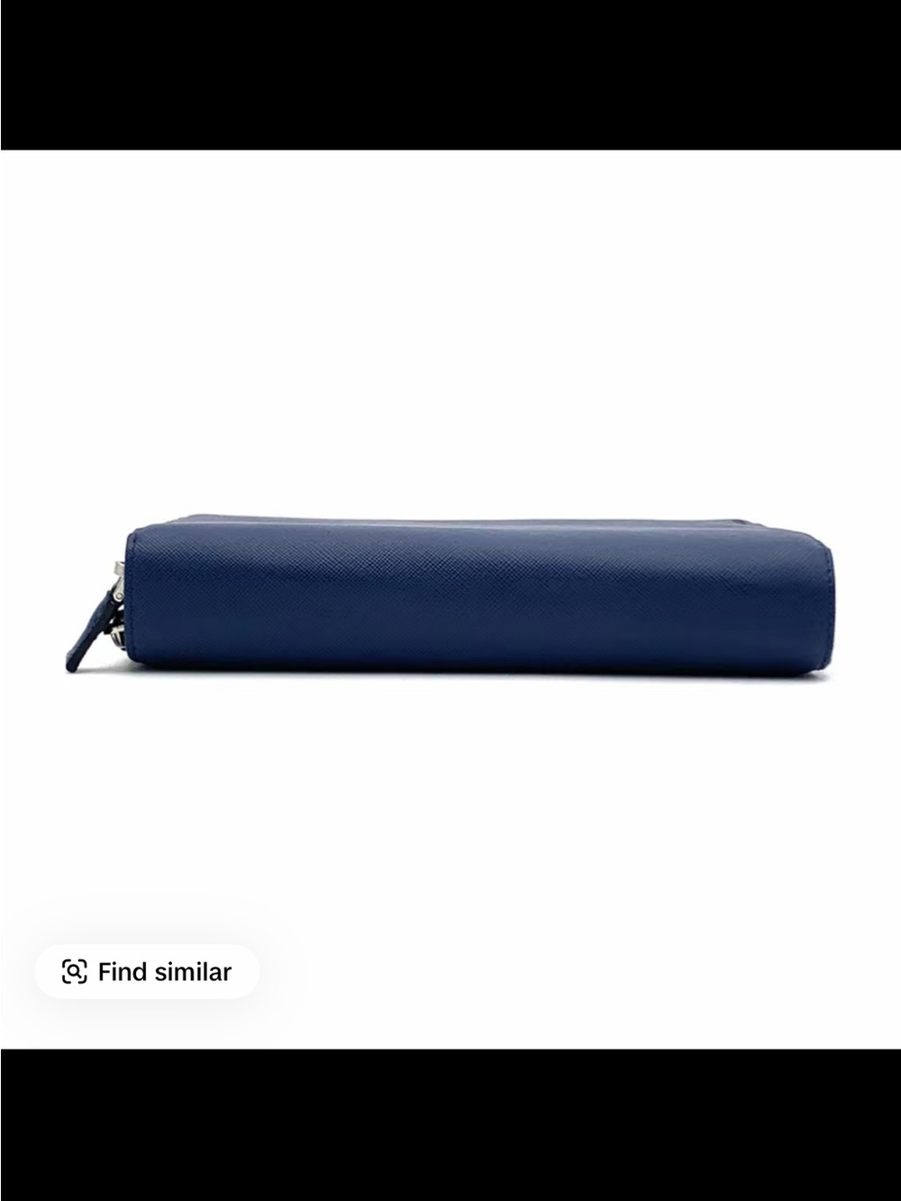 Prada Blue Saffiano Zip-Around Wallet - Picture 4 of 6